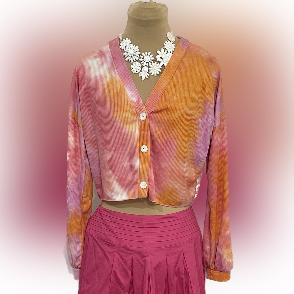 Teenbell Tie Dye Long Sleeve Crop